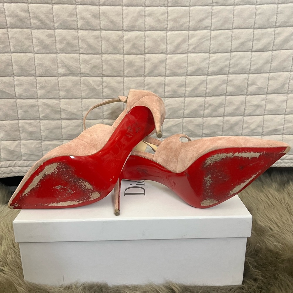 SOLD‼️Christian Louboutin pink suede heel- 42 - Picture 12 of 14